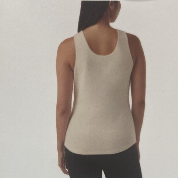 32 Degrees Cool Womens Tank with Built in Bra, Cream, XL - Picture 2 of 2